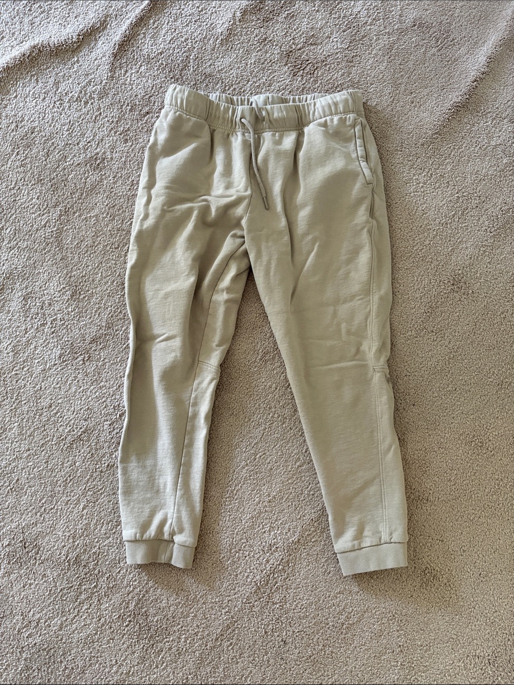 Men's Cream Jogger Sweatpants - Unbranded
